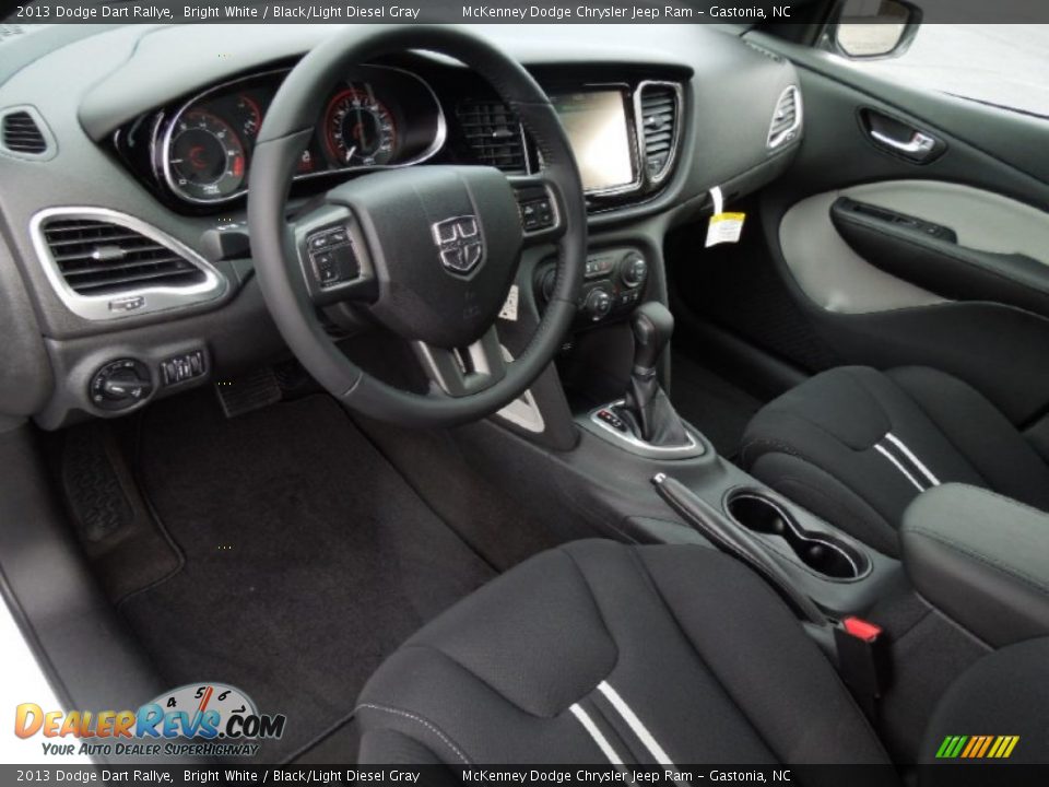 2013 Dodge Dart Rallye Bright White / Black/Light Diesel Gray Photo #24