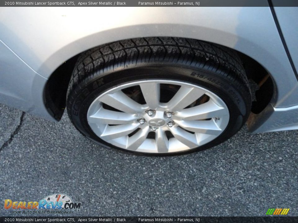 2010 Mitsubishi Lancer Sportback GTS Apex Silver Metallic / Black Photo #27