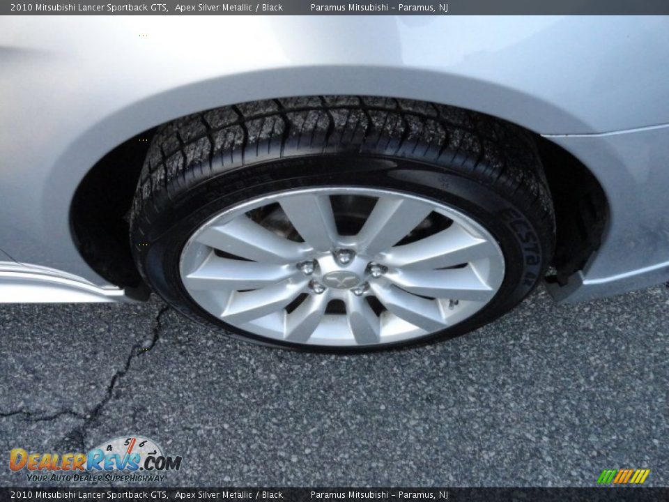 2010 Mitsubishi Lancer Sportback GTS Apex Silver Metallic / Black Photo #28