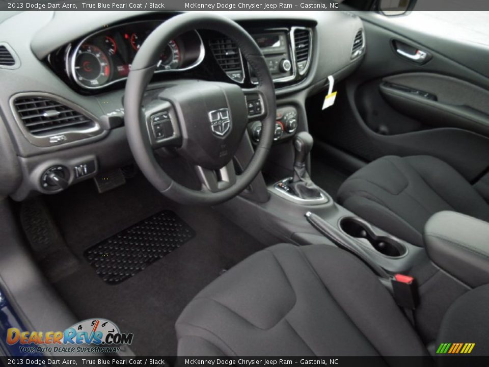 Black Interior - 2013 Dodge Dart Aero Photo #23