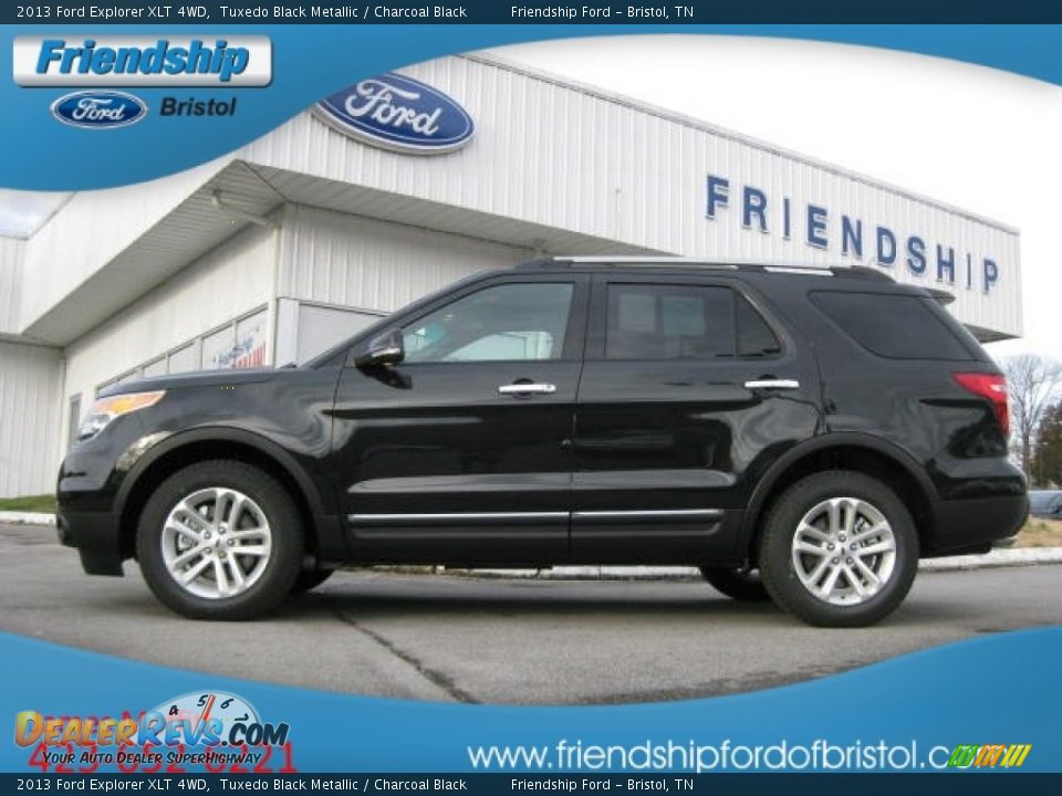 2013 Ford Explorer XLT 4WD Tuxedo Black Metallic / Charcoal Black Photo #1