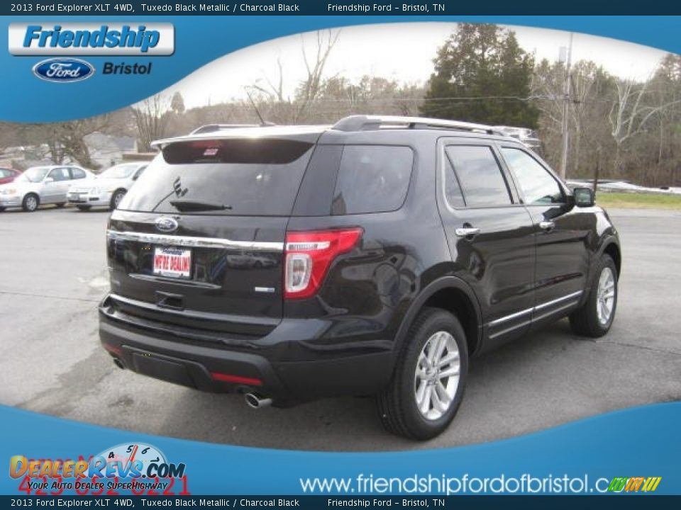 2013 Ford Explorer XLT 4WD Tuxedo Black Metallic / Charcoal Black Photo #7