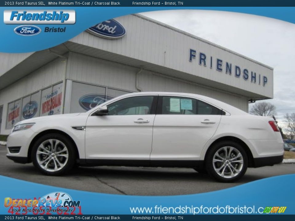 2013 Ford Taurus SEL White Platinum Tri-Coat / Charcoal Black Photo #1