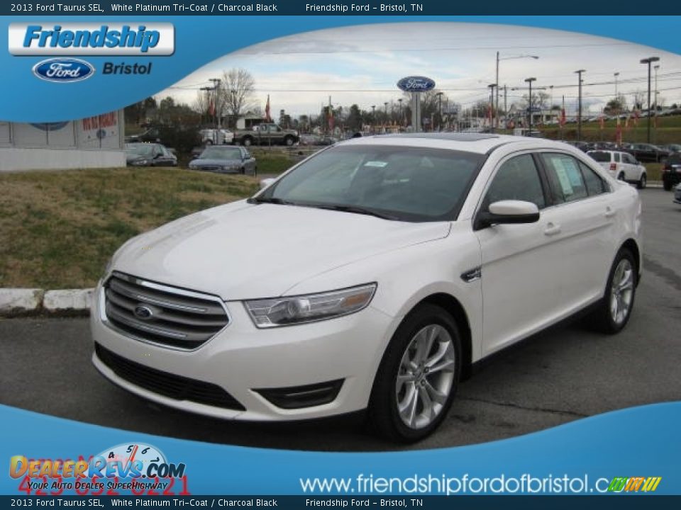 2013 Ford Taurus SEL White Platinum Tri-Coat / Charcoal Black Photo #3