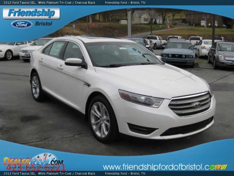 2013 Ford Taurus SEL White Platinum Tri-Coat / Charcoal Black Photo #5