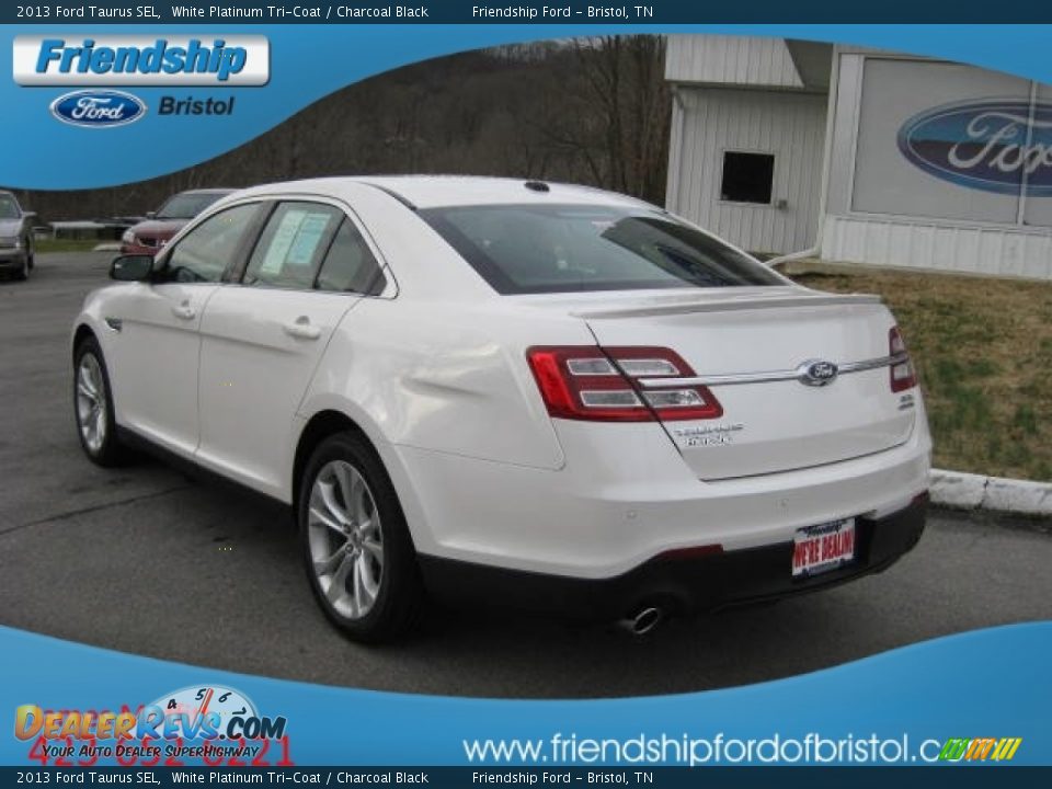 2013 Ford Taurus SEL White Platinum Tri-Coat / Charcoal Black Photo #9