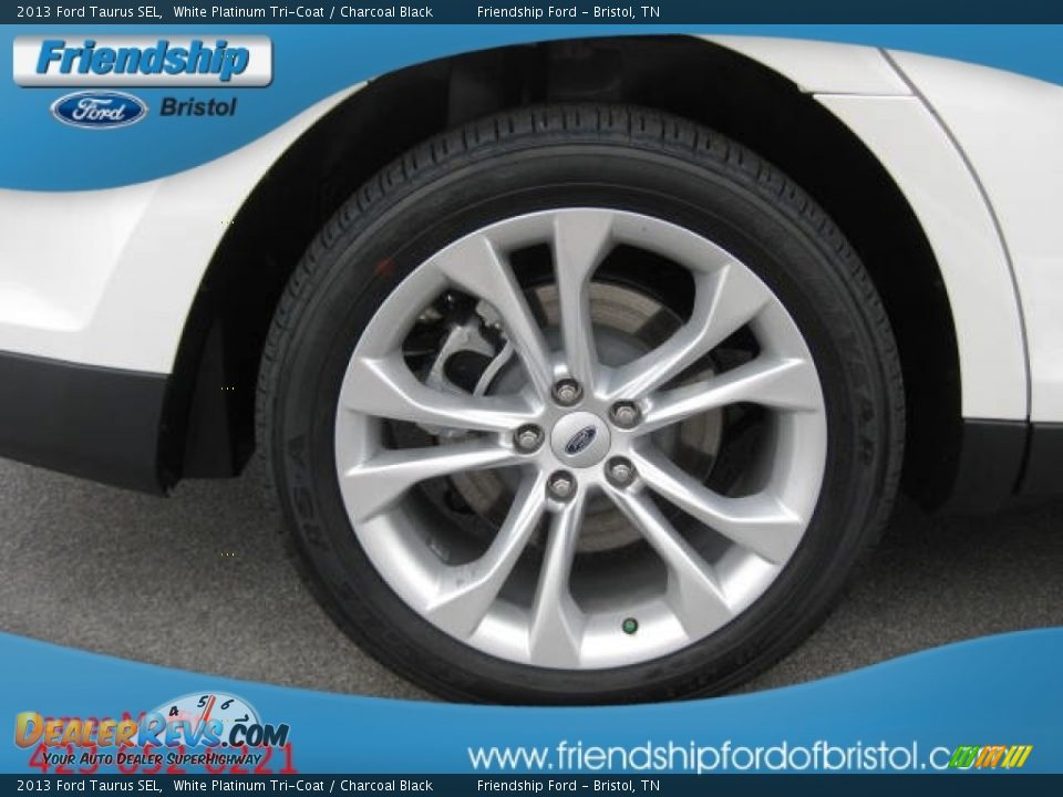 2013 Ford Taurus SEL White Platinum Tri-Coat / Charcoal Black Photo #10