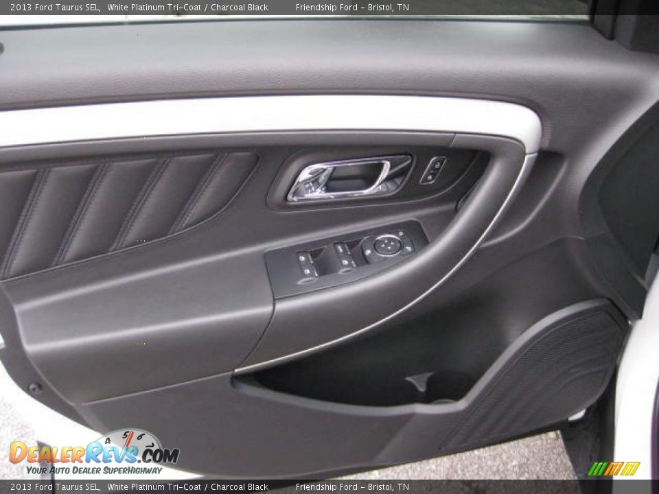 2013 Ford Taurus SEL White Platinum Tri-Coat / Charcoal Black Photo #13