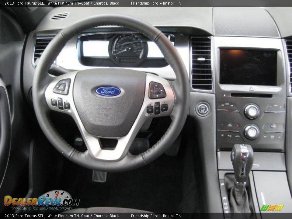 2013 Ford Taurus SEL White Platinum Tri-Coat / Charcoal Black Photo #18