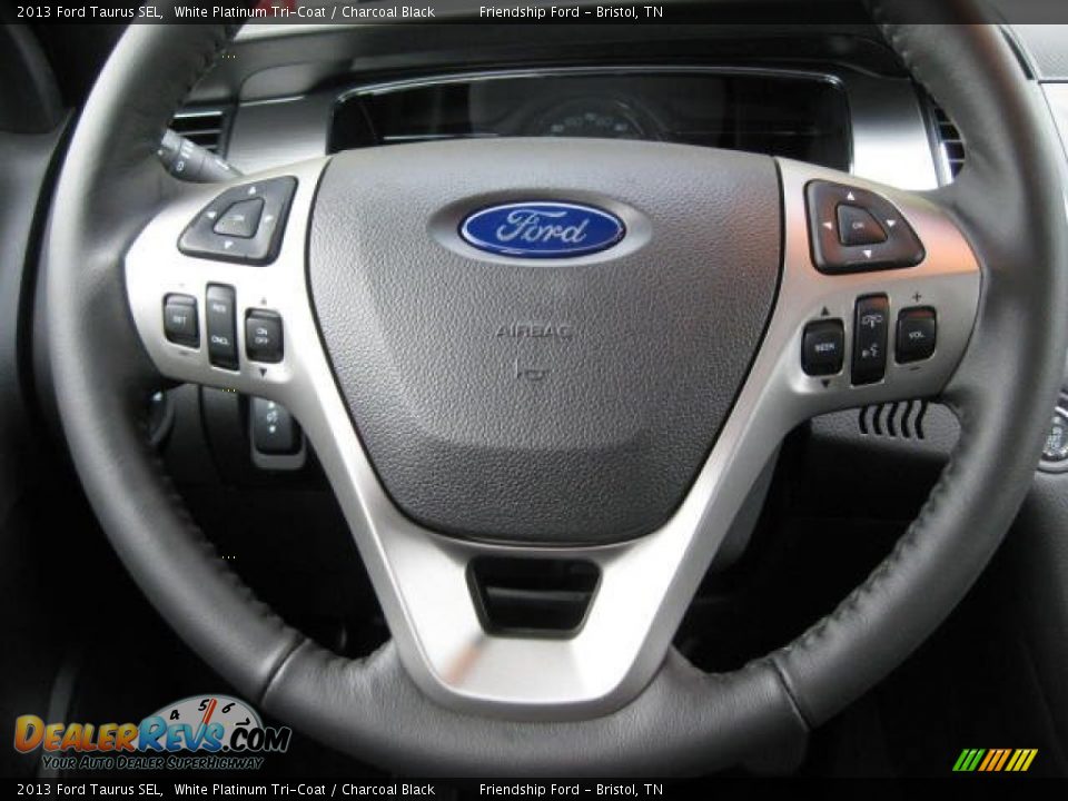 2013 Ford Taurus SEL White Platinum Tri-Coat / Charcoal Black Photo #21