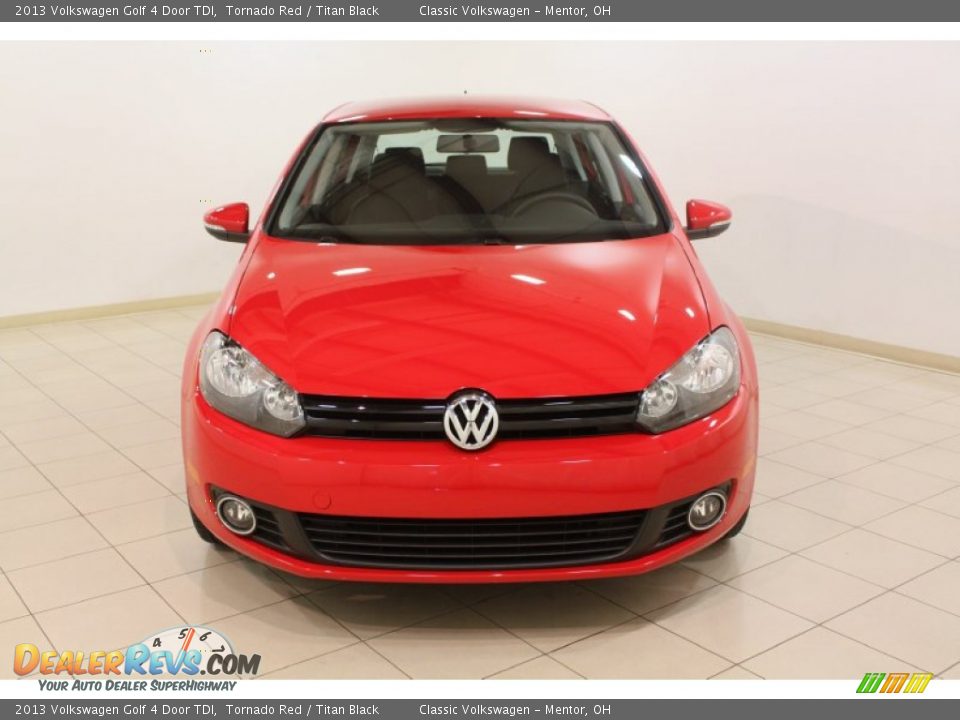 2013 Volkswagen Golf 4 Door TDI Tornado Red / Titan Black Photo #2