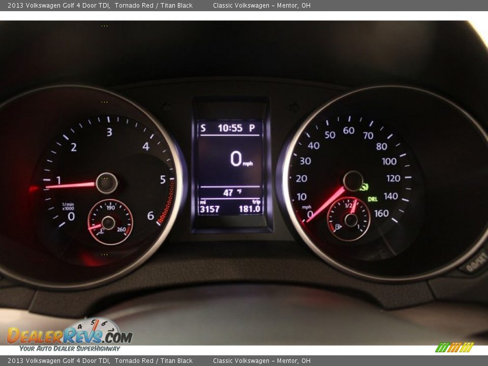 2013 Volkswagen Golf 4 Door TDI Gauges Photo #7