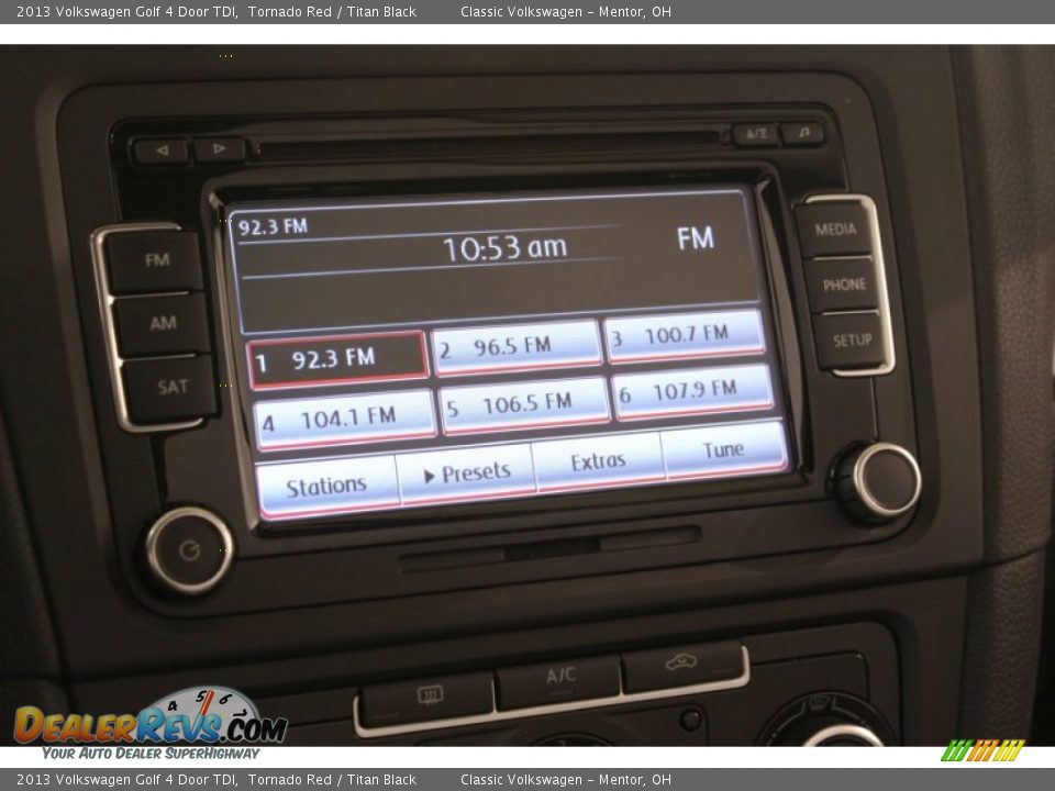 2013 Volkswagen Golf 4 Door TDI Tornado Red / Titan Black Photo #10