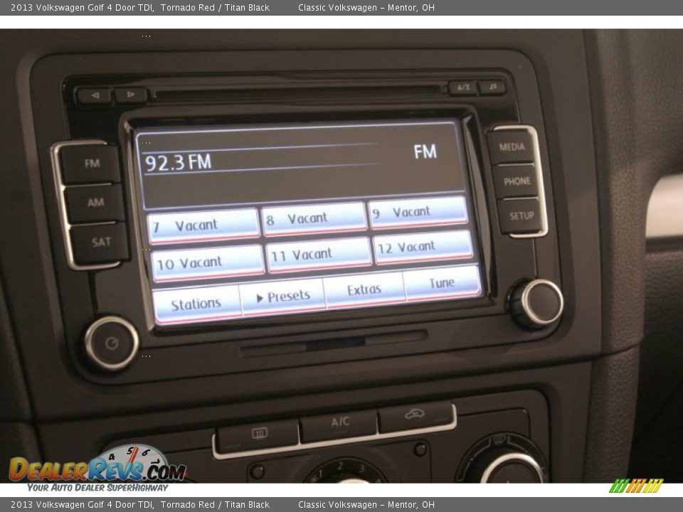 2013 Volkswagen Golf 4 Door TDI Tornado Red / Titan Black Photo #11