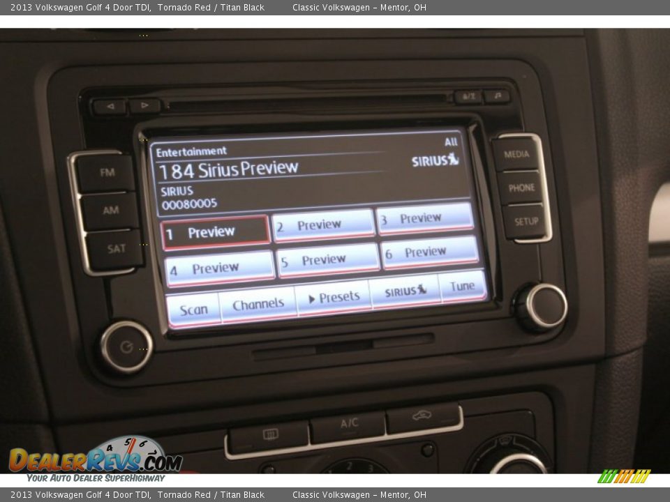 2013 Volkswagen Golf 4 Door TDI Tornado Red / Titan Black Photo #12