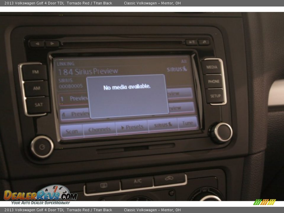 2013 Volkswagen Golf 4 Door TDI Tornado Red / Titan Black Photo #13