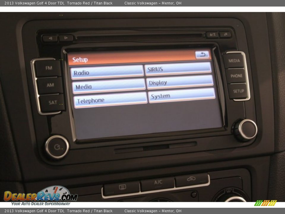2013 Volkswagen Golf 4 Door TDI Tornado Red / Titan Black Photo #15