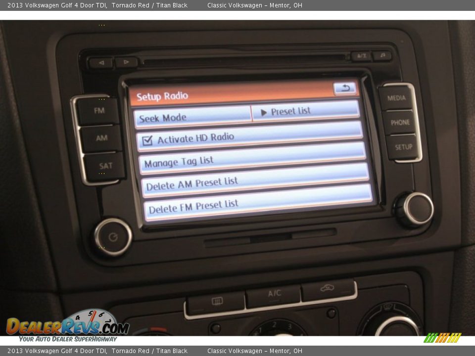 2013 Volkswagen Golf 4 Door TDI Tornado Red / Titan Black Photo #16