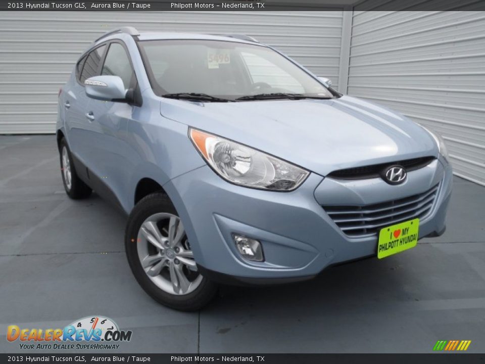 2013 Hyundai Tucson GLS Aurora Blue / Taupe Photo #1