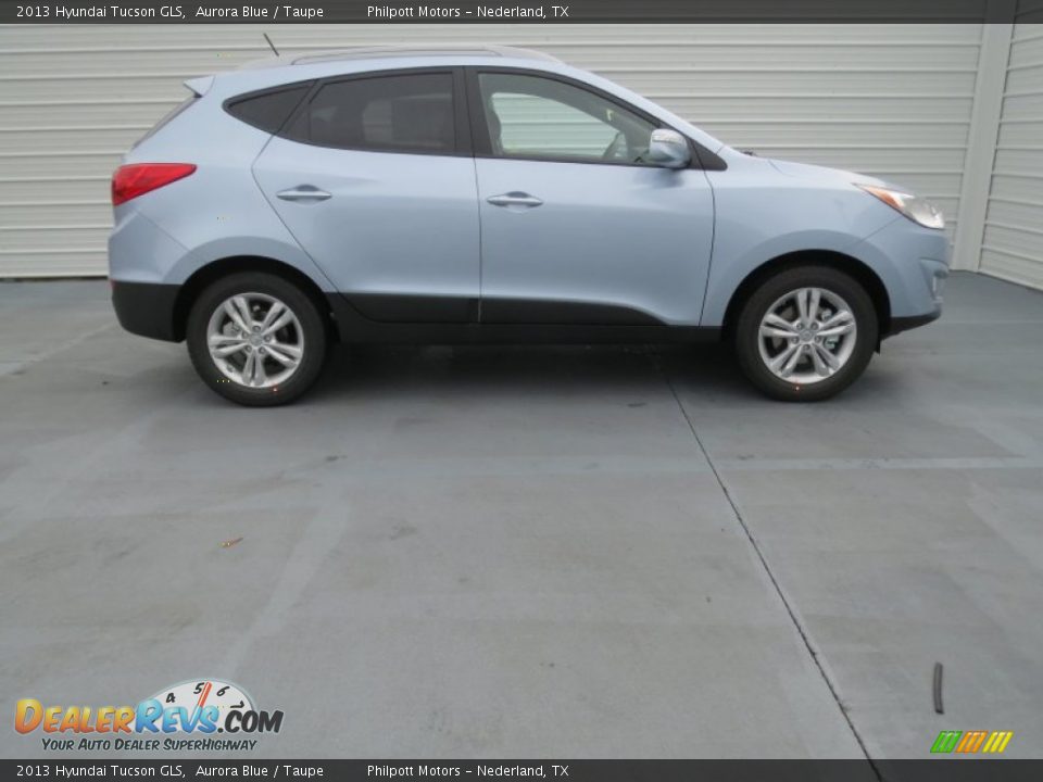2013 Hyundai Tucson GLS Aurora Blue / Taupe Photo #2