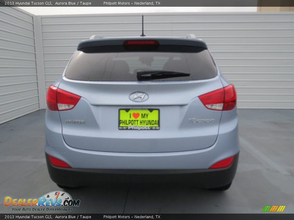 2013 Hyundai Tucson GLS Aurora Blue / Taupe Photo #4