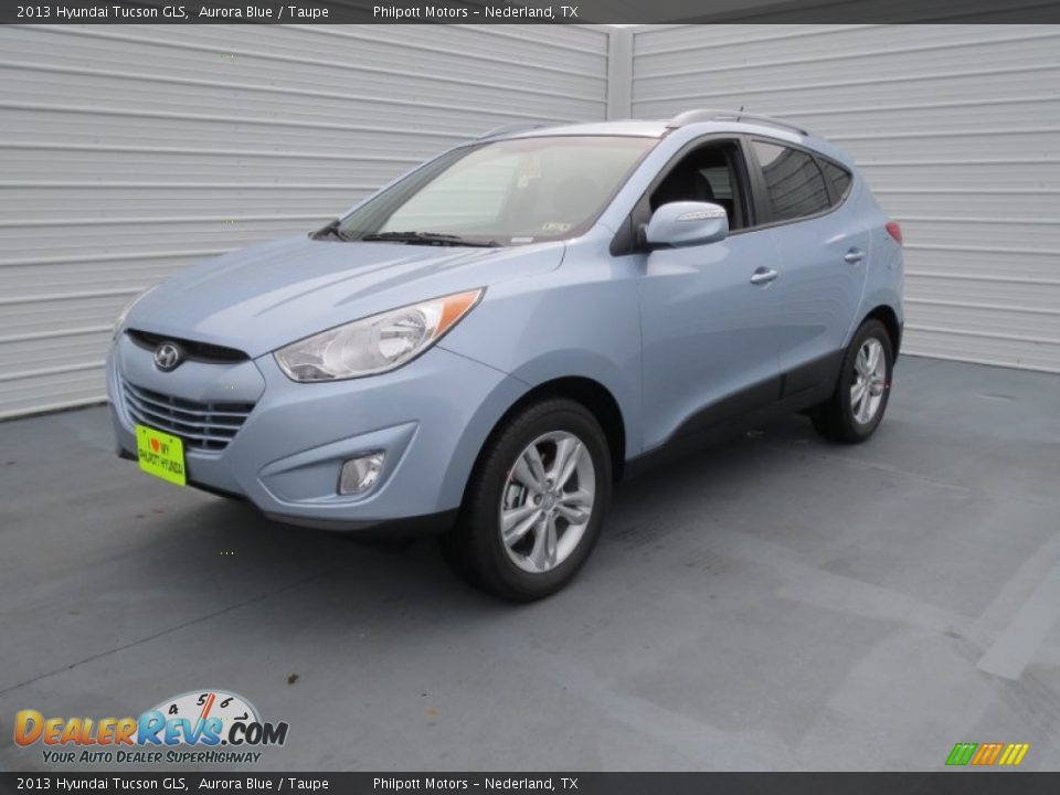 2013 Hyundai Tucson GLS Aurora Blue / Taupe Photo #6