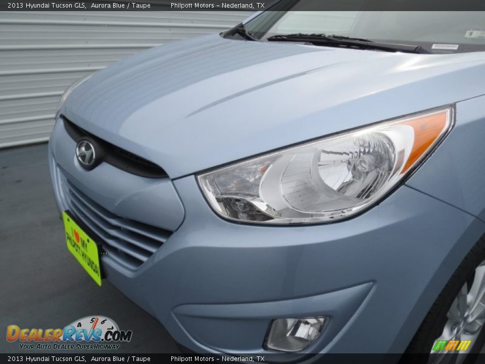 2013 Hyundai Tucson GLS Aurora Blue / Taupe Photo #9