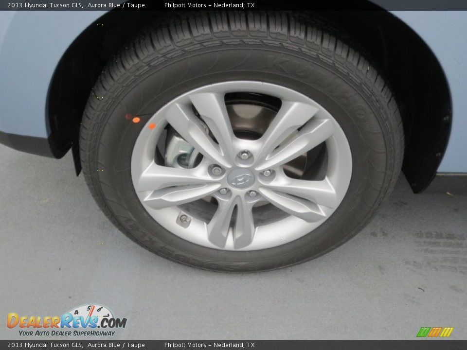 2013 Hyundai Tucson GLS Aurora Blue / Taupe Photo #10