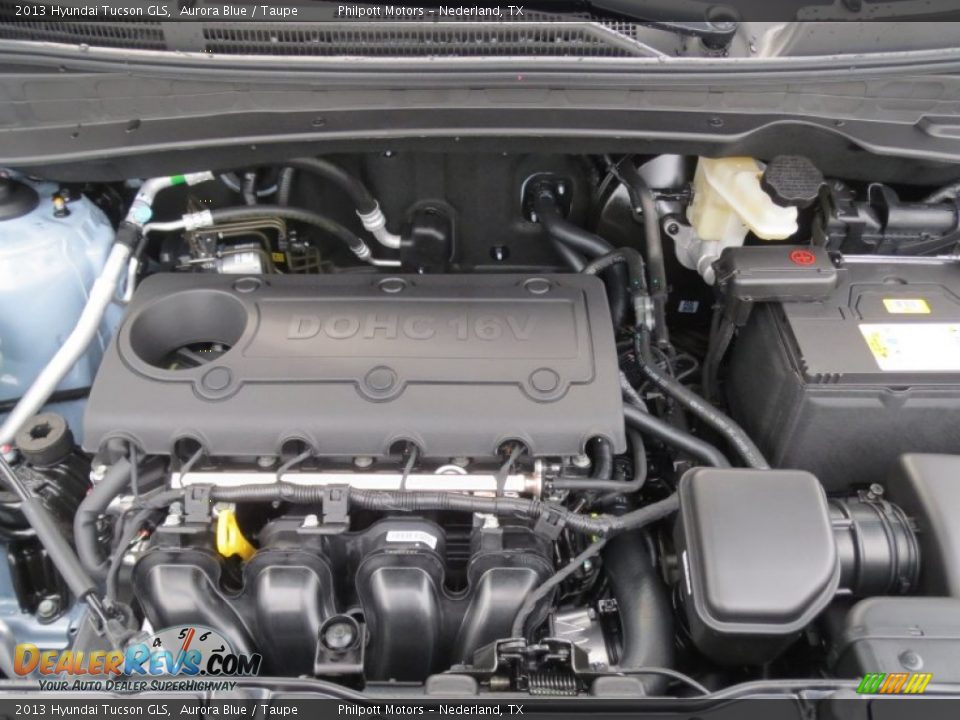 2013 Hyundai Tucson GLS Aurora Blue / Taupe Photo #16