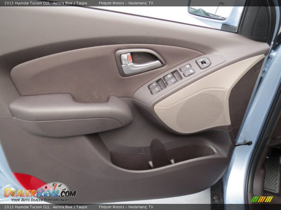 2013 Hyundai Tucson GLS Aurora Blue / Taupe Photo #20