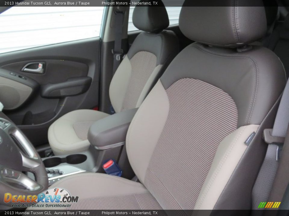 2013 Hyundai Tucson GLS Aurora Blue / Taupe Photo #22