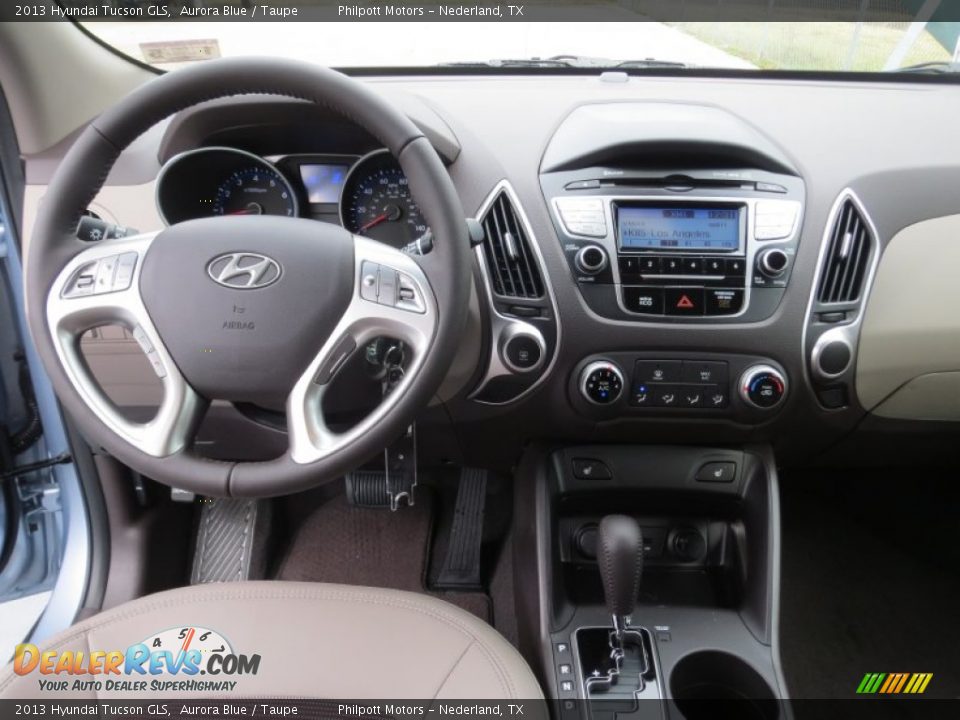 2013 Hyundai Tucson GLS Aurora Blue / Taupe Photo #24