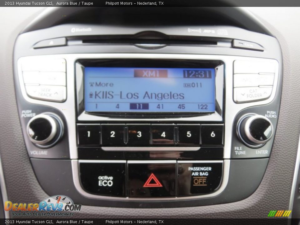 2013 Hyundai Tucson GLS Aurora Blue / Taupe Photo #26