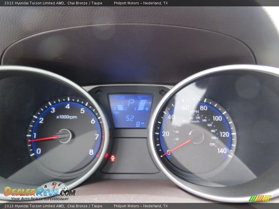 2013 Hyundai Tucson Limited AWD Chai Bronze / Taupe Photo #34