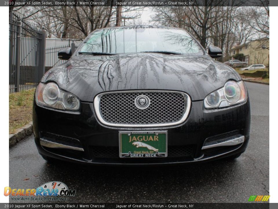 2010 Jaguar XF Sport Sedan Ebony Black / Warm Charcoal Photo #2