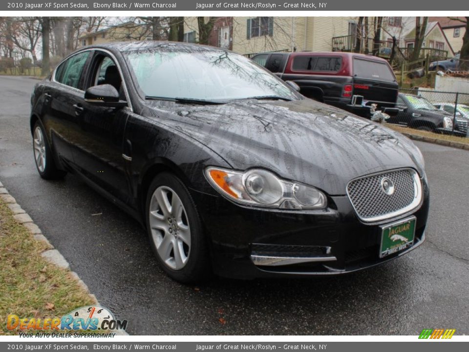 2010 Jaguar XF Sport Sedan Ebony Black / Warm Charcoal Photo #7
