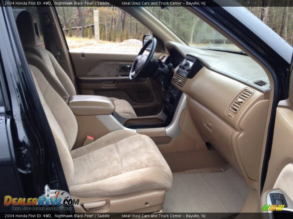 2004 Honda Pilot EX 4WD Nighthawk Black Pearl / Saddle Photo #9