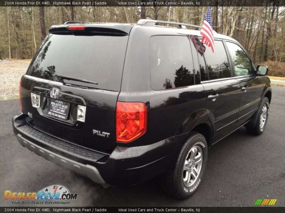 2004 Honda Pilot EX 4WD Nighthawk Black Pearl / Saddle Photo #12