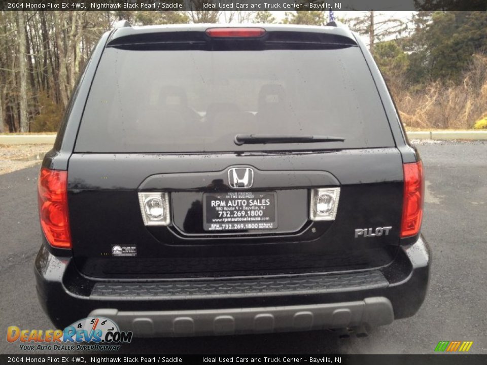 2004 Honda Pilot EX 4WD Nighthawk Black Pearl / Saddle Photo #13