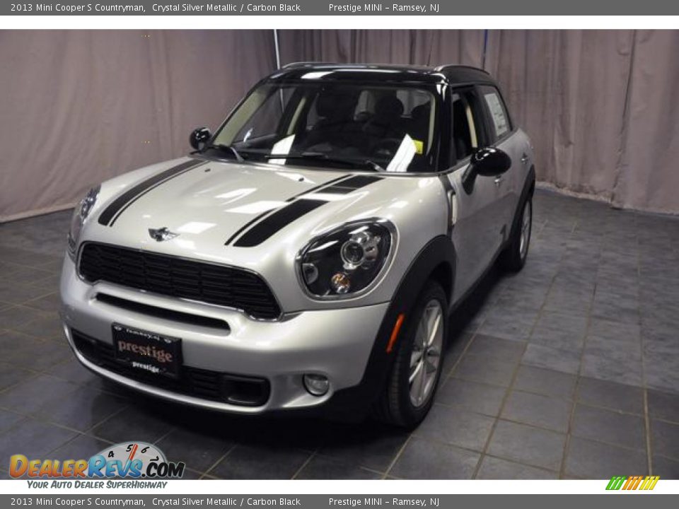 2013 Mini Cooper S Countryman Crystal Silver Metallic / Carbon Black Photo #1