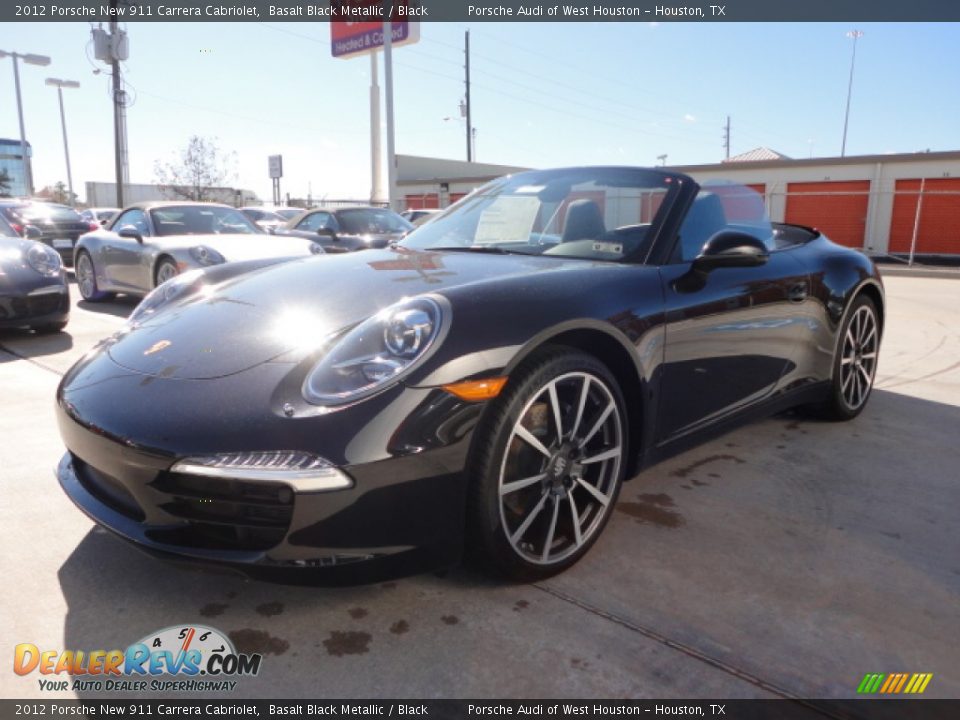 2012 Porsche New 911 Carrera Cabriolet Basalt Black Metallic / Black Photo #3