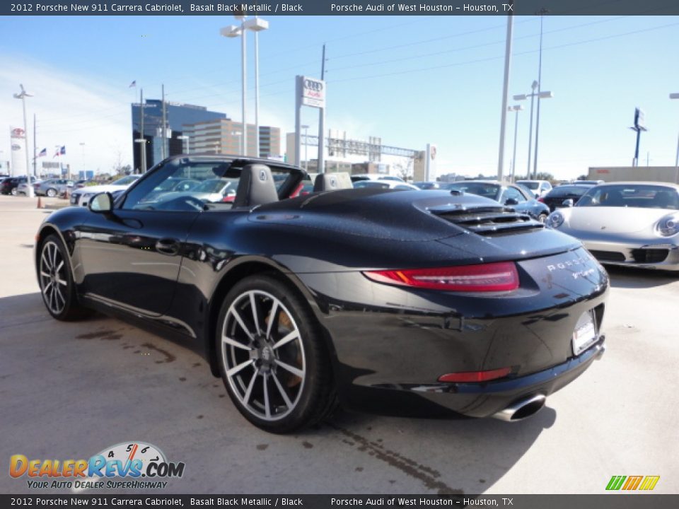 2012 Porsche New 911 Carrera Cabriolet Basalt Black Metallic / Black Photo #4