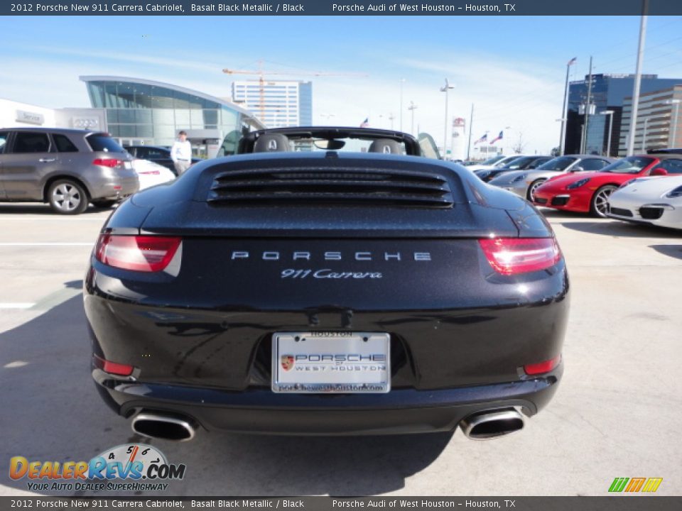 2012 Porsche New 911 Carrera Cabriolet Basalt Black Metallic / Black Photo #5