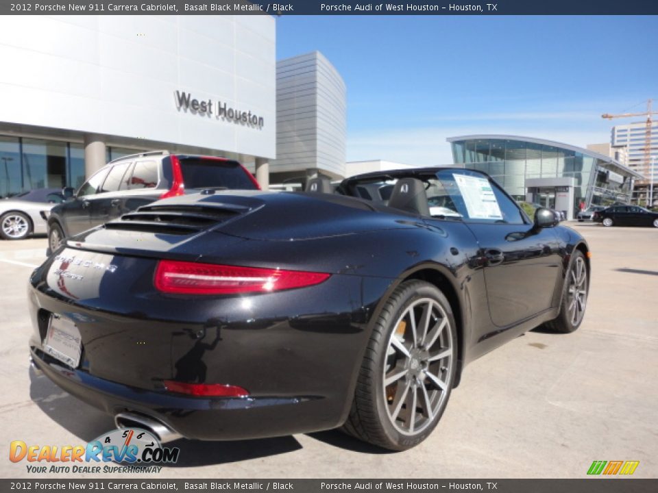 2012 Porsche New 911 Carrera Cabriolet Basalt Black Metallic / Black Photo #6
