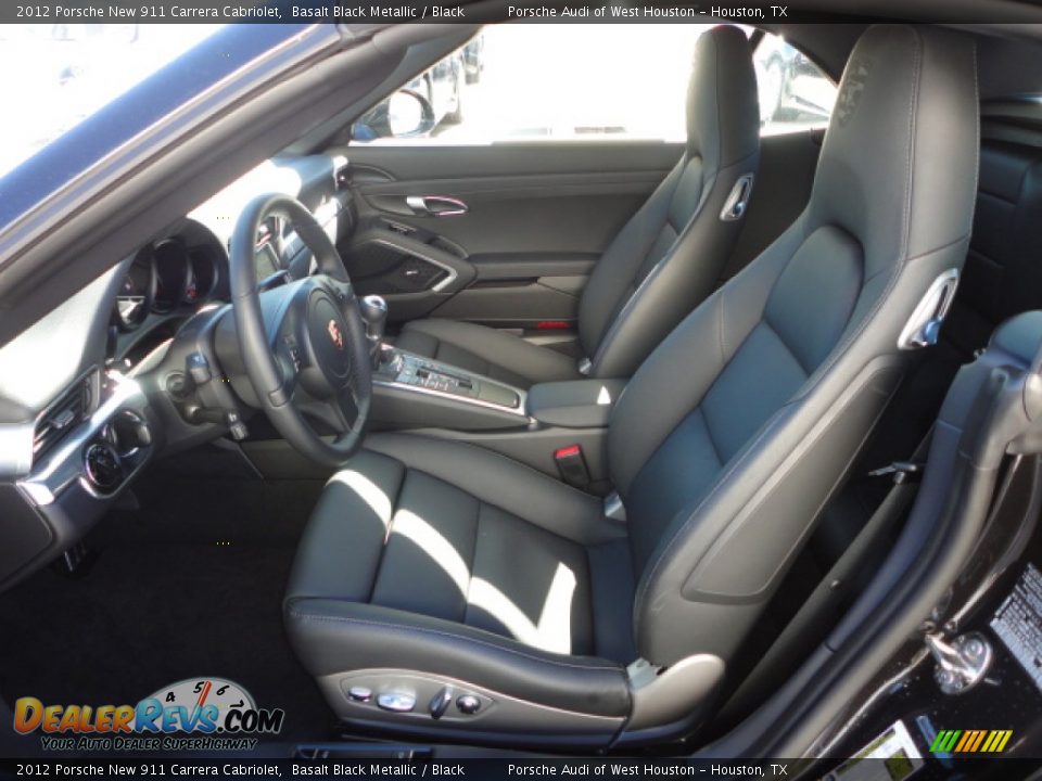 Black Interior - 2012 Porsche New 911 Carrera Cabriolet Photo #8
