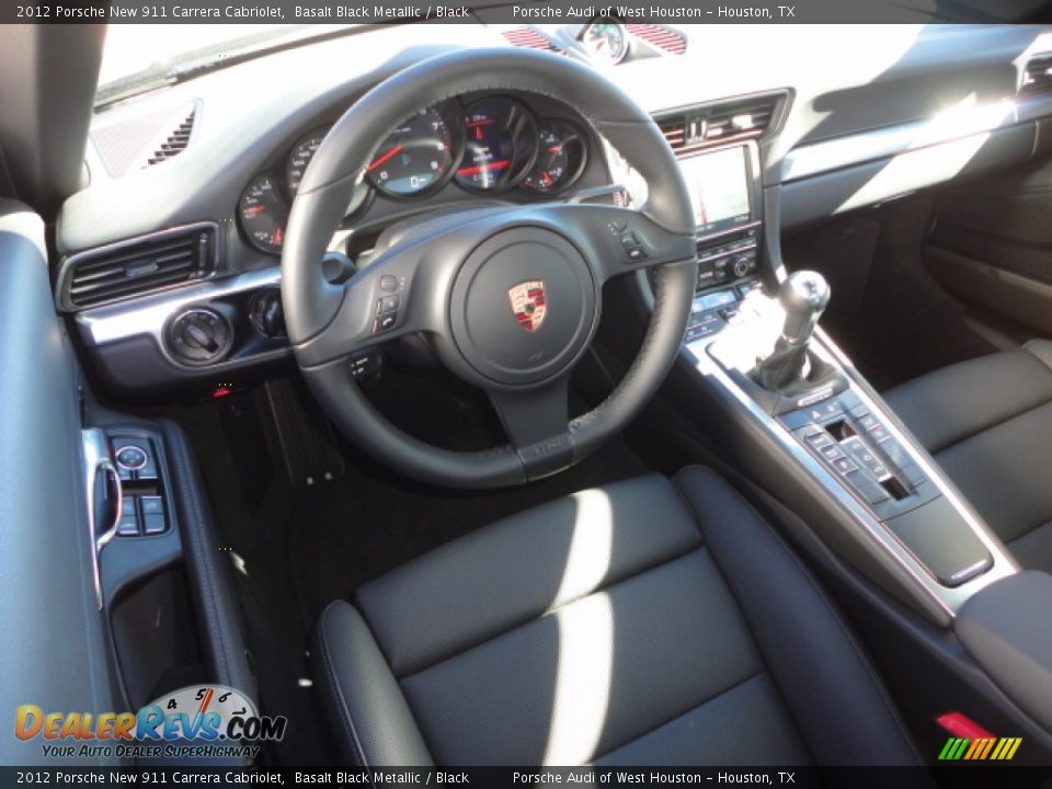 2012 Porsche New 911 Carrera Cabriolet Basalt Black Metallic / Black Photo #10
