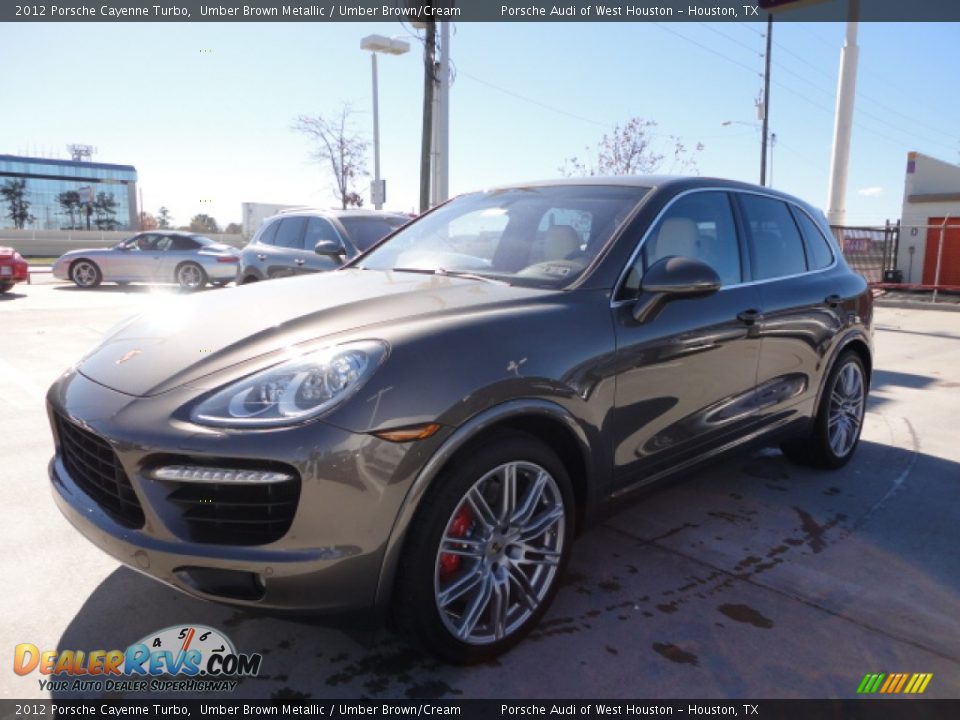 2012 Porsche Cayenne Turbo Umber Brown Metallic / Umber Brown/Cream Photo #3