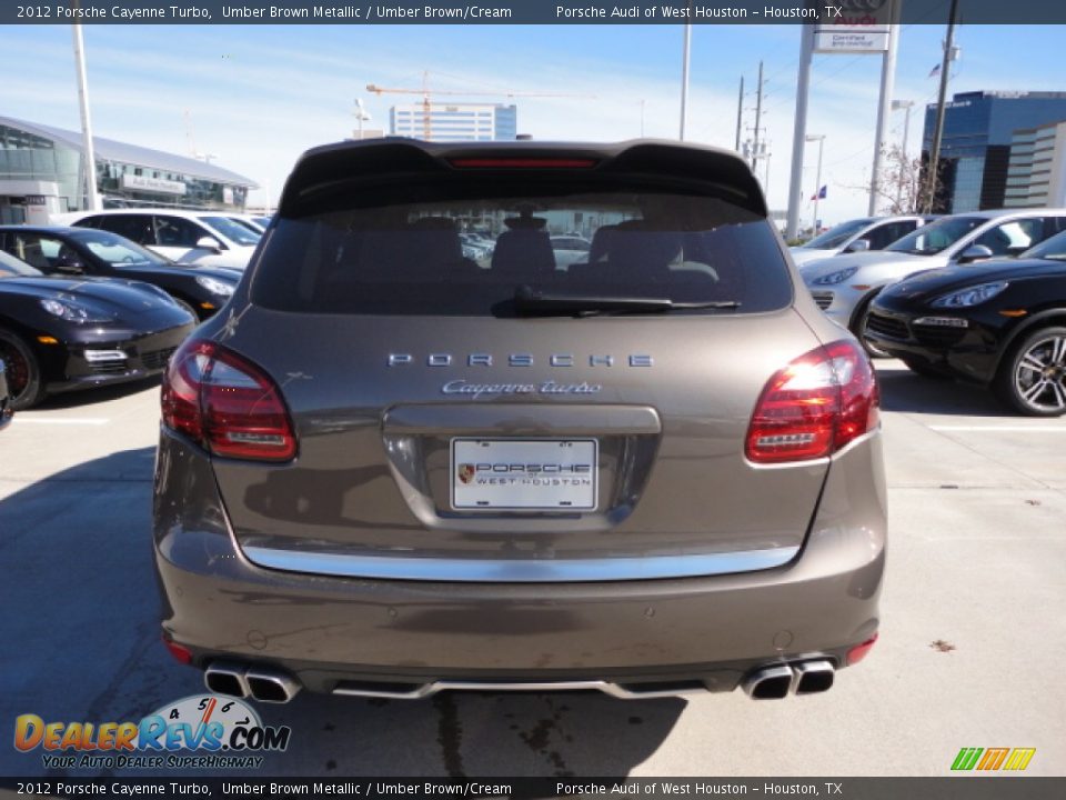 2012 Porsche Cayenne Turbo Umber Brown Metallic / Umber Brown/Cream Photo #5