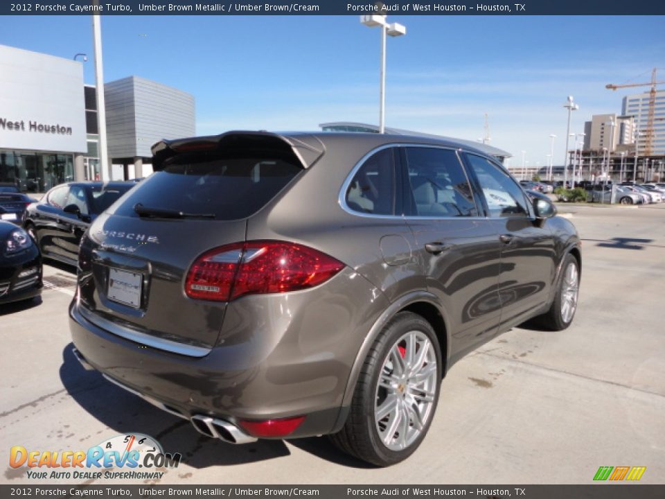 2012 Porsche Cayenne Turbo Umber Brown Metallic / Umber Brown/Cream Photo #6