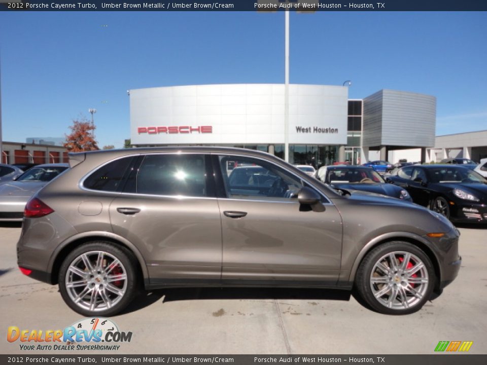 2012 Porsche Cayenne Turbo Umber Brown Metallic / Umber Brown/Cream Photo #7